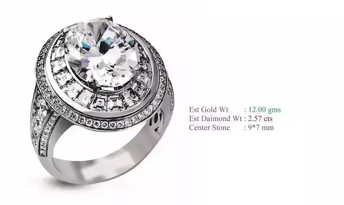 Solitaire Women Wedding Engagement Rings 3D print model