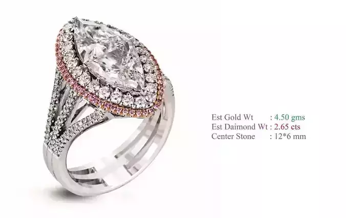 Solitaire Women Wedding Engagement Rings 3D print model
