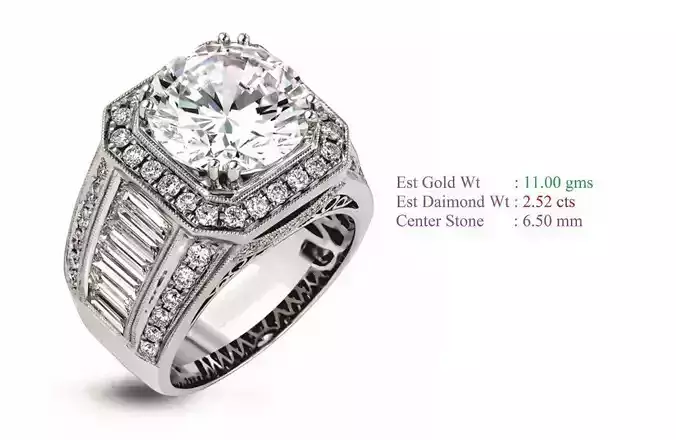 Solitaire Women Wedding Engagement Rings 3D print model