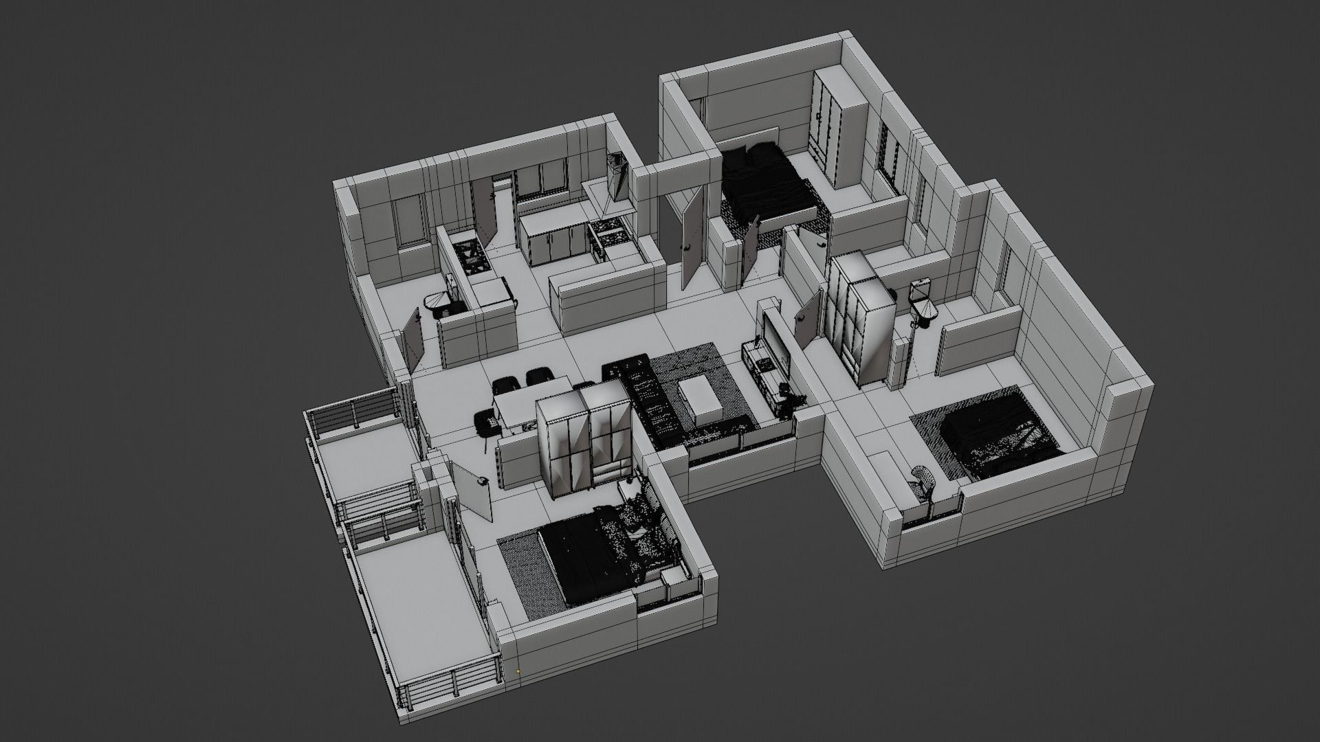 3D Floor Plan 42 3D model_5
