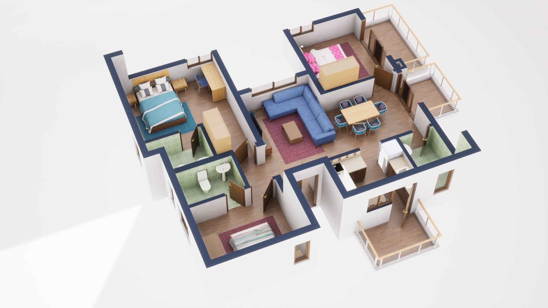 3D Floor Plan 42 3D model_3