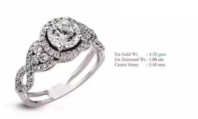 Solitaire Women Wedding Engagement Rings 3D print model