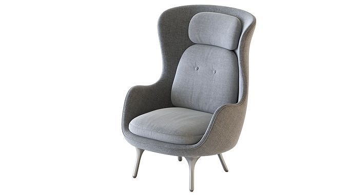Ro Easy Chair 3D model 4