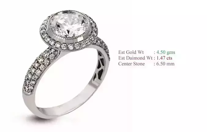 Solitaire Women Wedding Engagement Rings 3D print model
