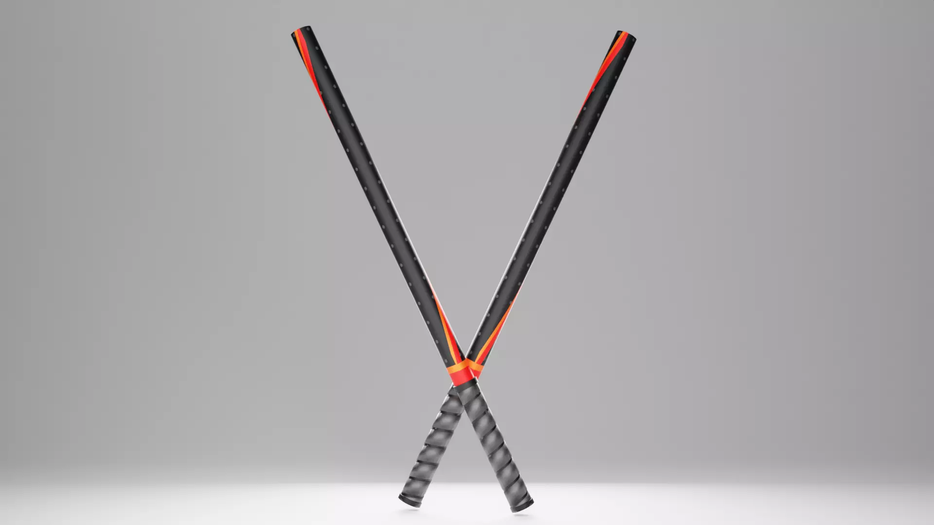Escrima Sticks Low-poly 3D model_0