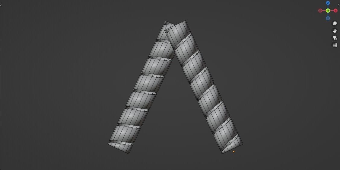 Escrima Sticks Low-poly 3D model_6