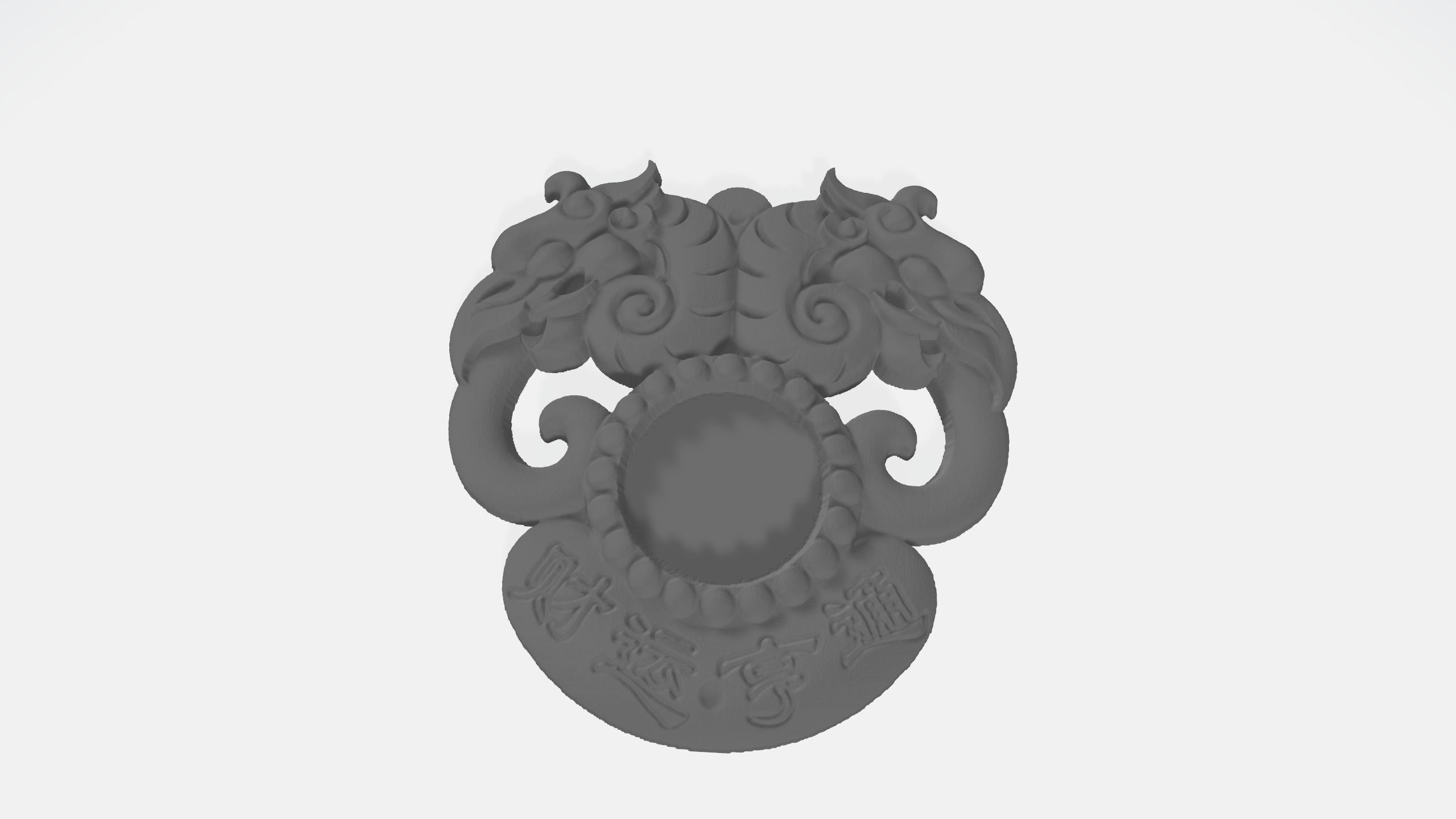 New Lucky Pixiu Handle 3D Model 3D print model_4