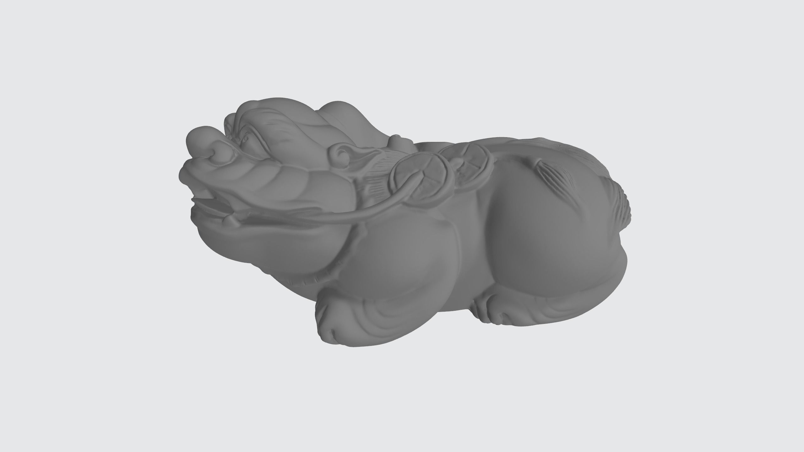 New Lucky Pixiu Handle 3D Model 3D print model_6