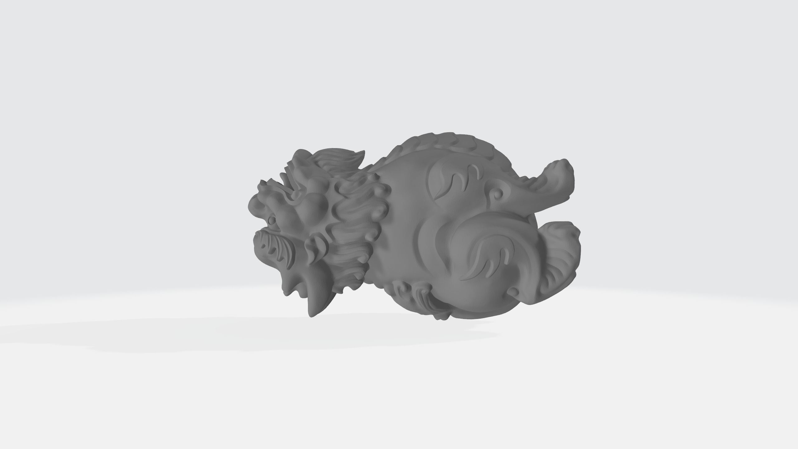 New Lucky Pixiu Handle 3D Model 3D print model_20
