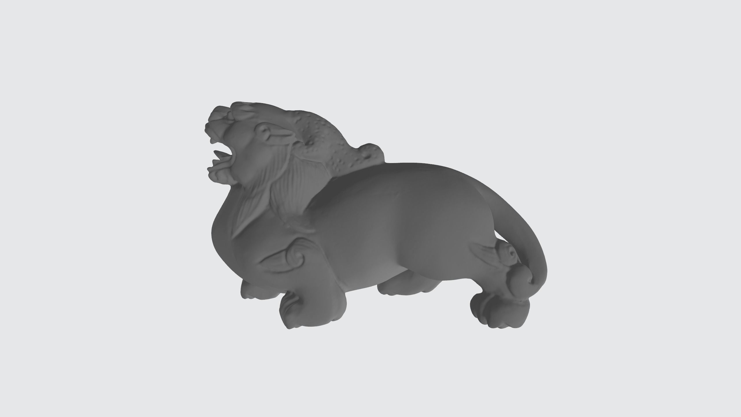 New Lucky Pixiu Handle 3D Model 3D print model_15