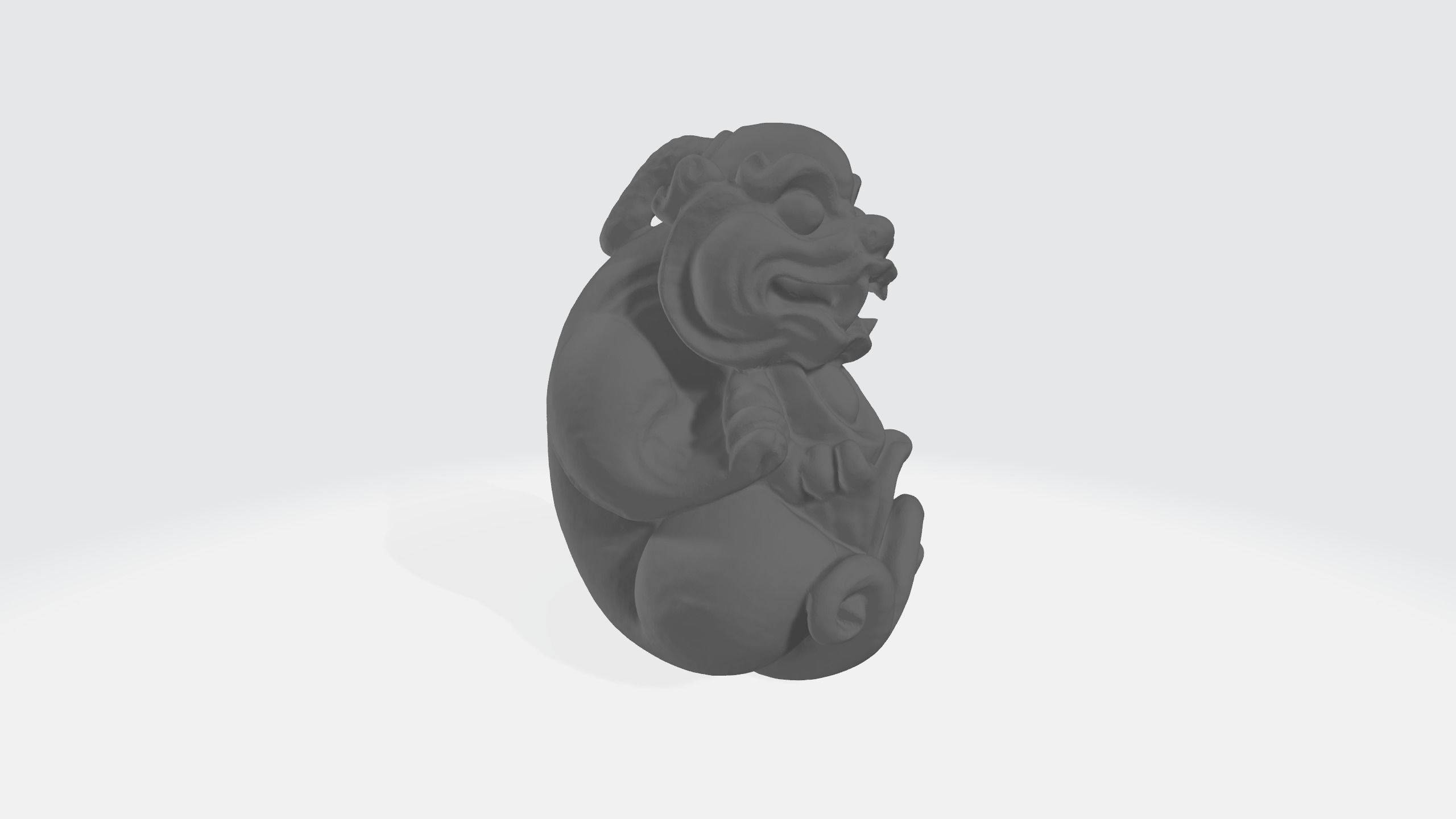 New Lucky Pixiu Handle 3D Model 3D print model_14
