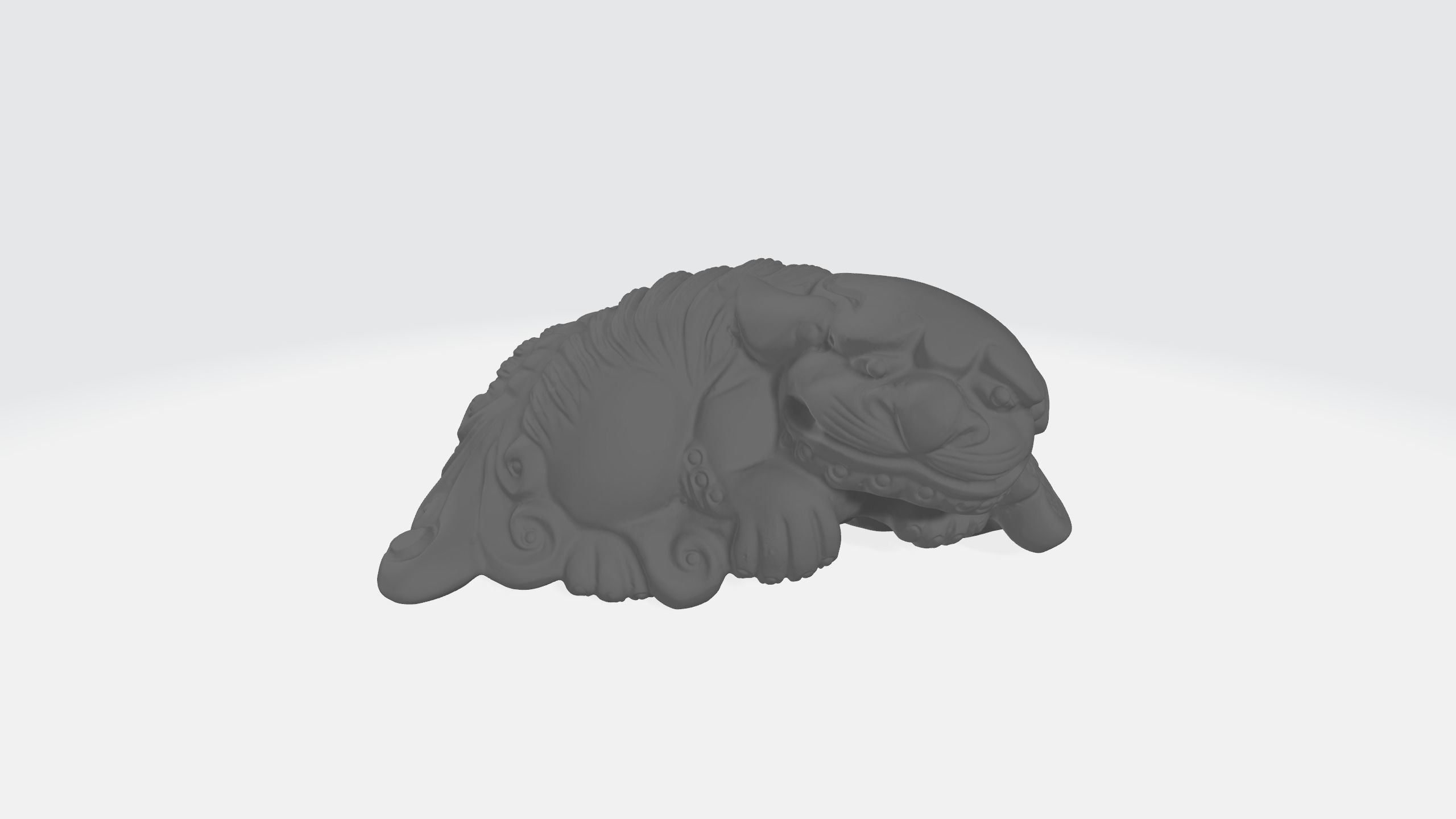 New Lucky Pixiu Handle 3D Model 3D print model_13