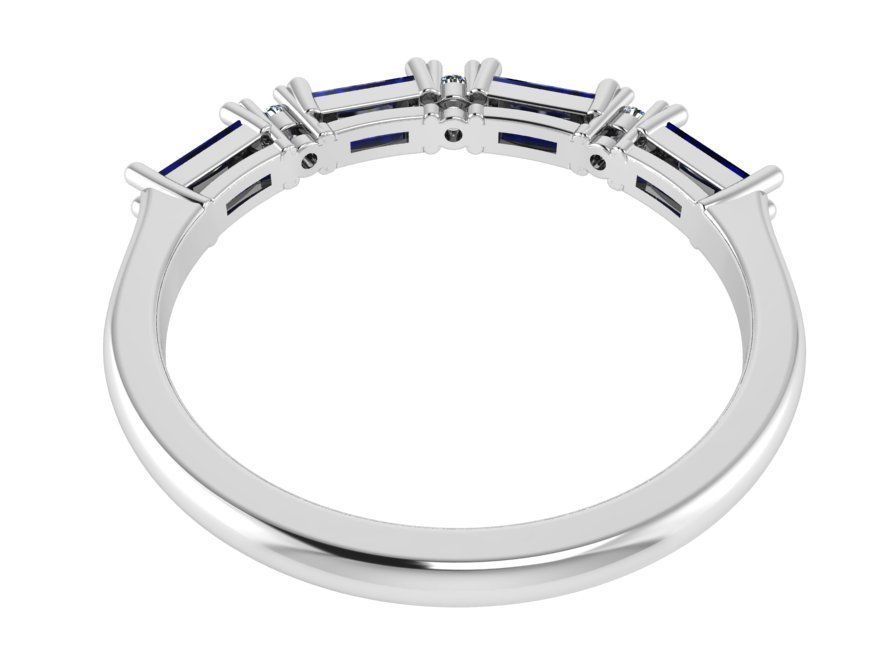 4-Stone Blue round ring 2725 3D print model 3D print model_3