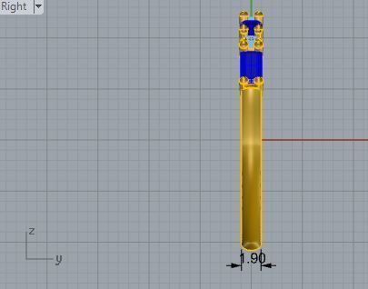 4-Stone Blue round ring 2725 3D print model 3D print model_6