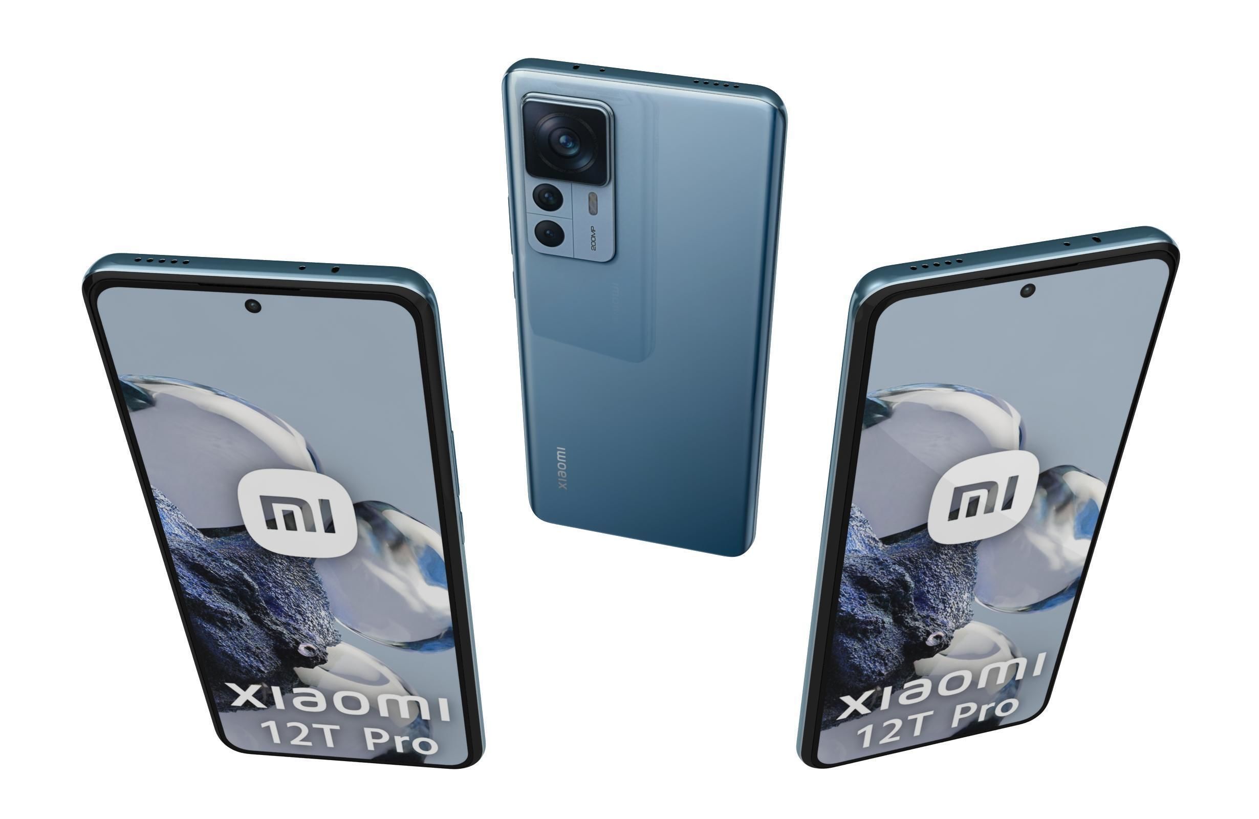 Xiaomi 12T Pro All Colors Low-poly 3D model_4