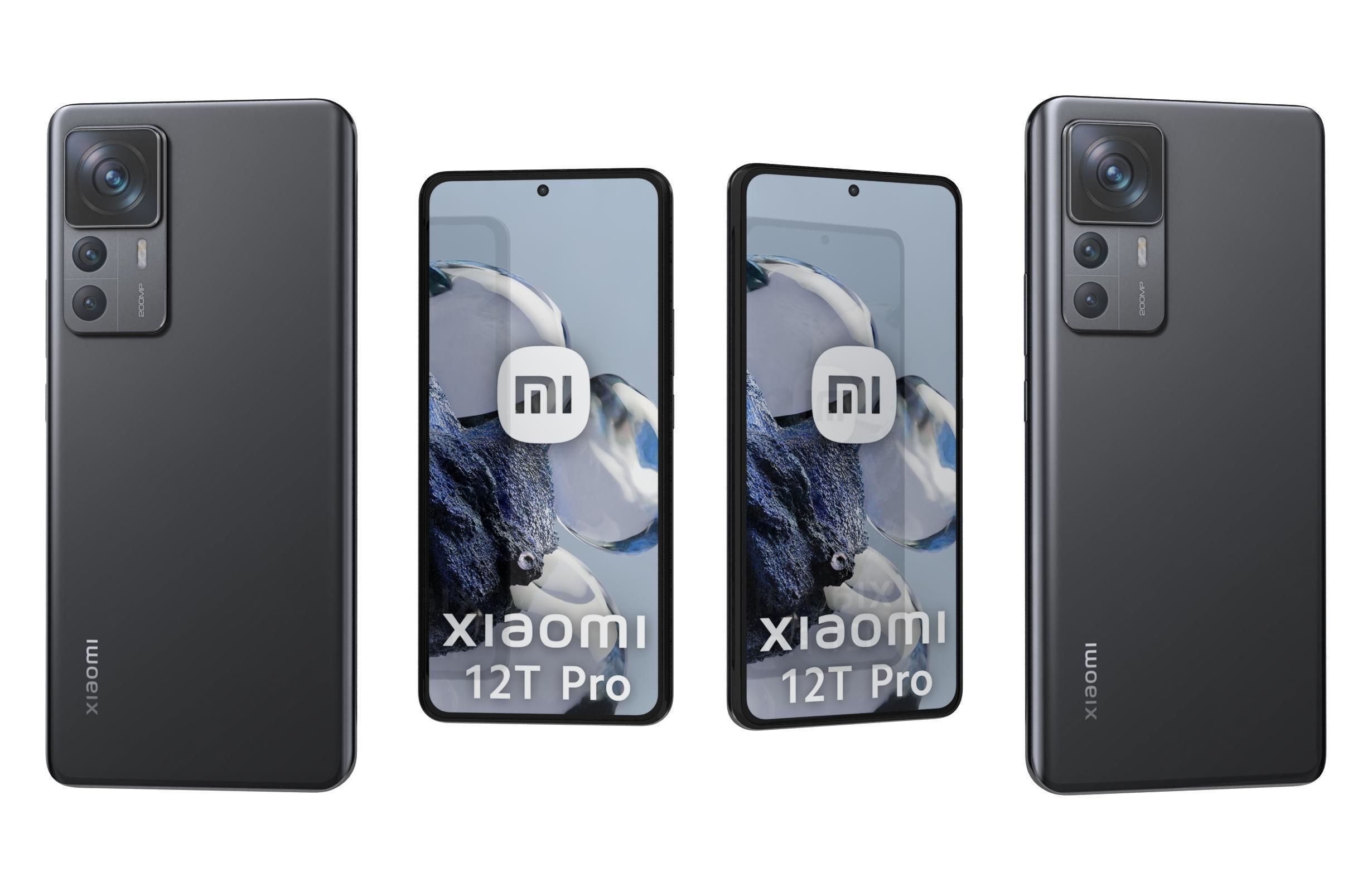 Xiaomi 12T Pro All Colors Low-poly 3D model_12