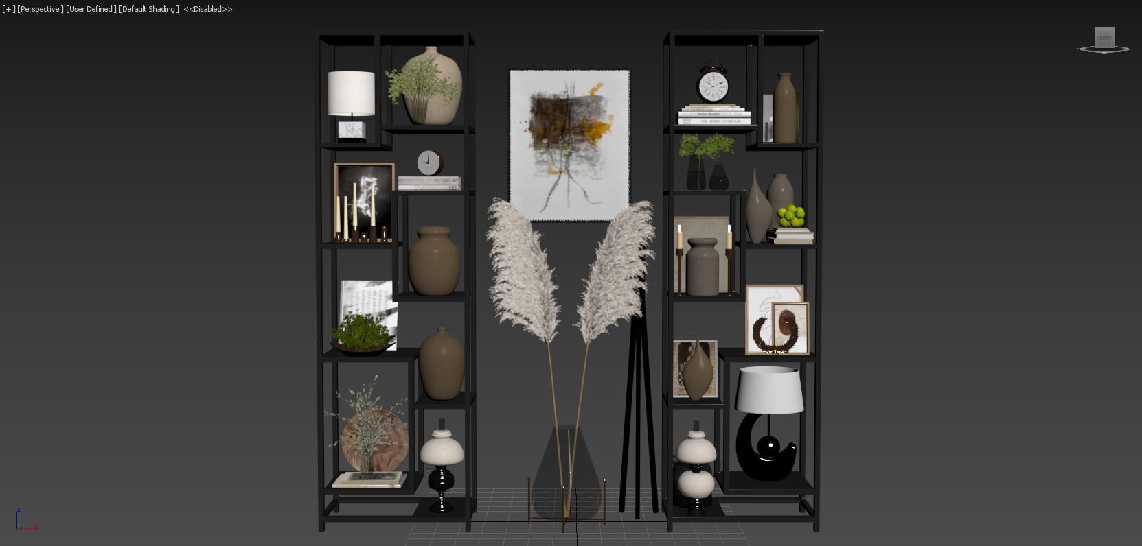 Decorativ Shelf 3D model_5