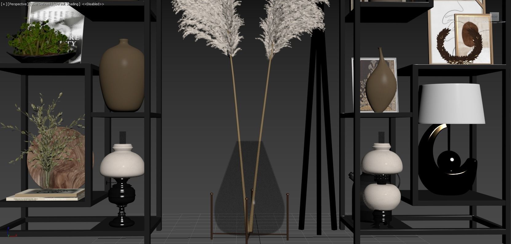 Decorativ Shelf 3D model_8