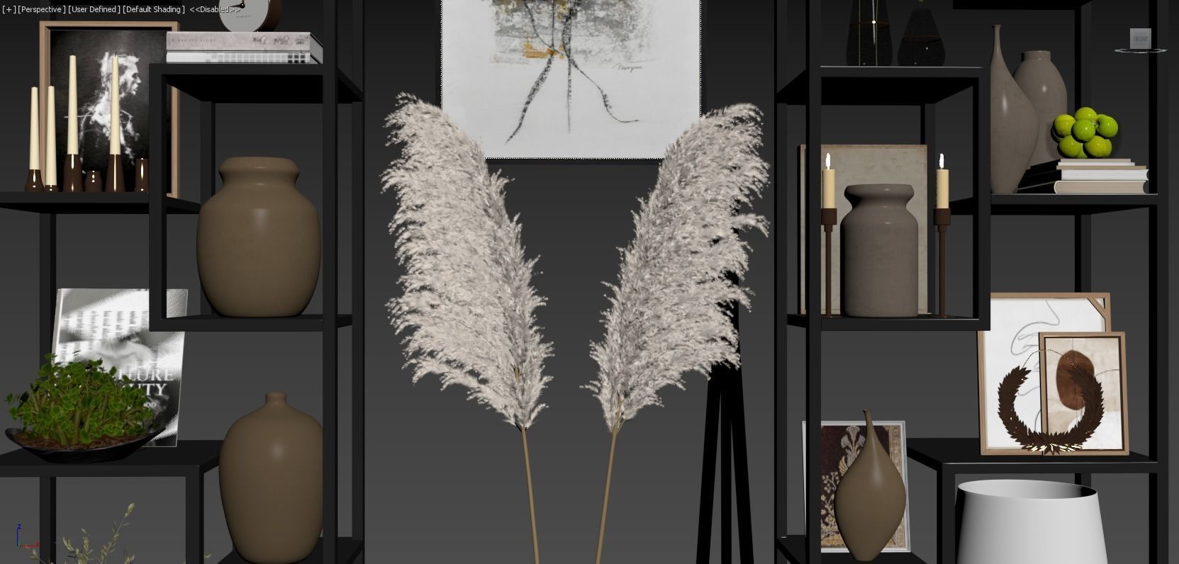 Decorativ Shelf 3D model_7