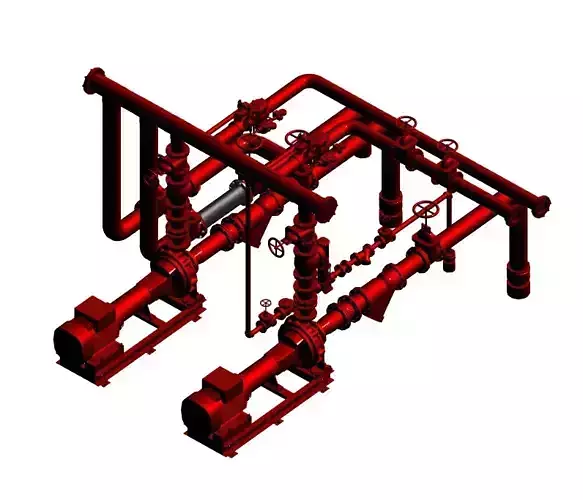 MEP-03-FIRE FIGHTING SYSTEM - Revit Family - 3D model