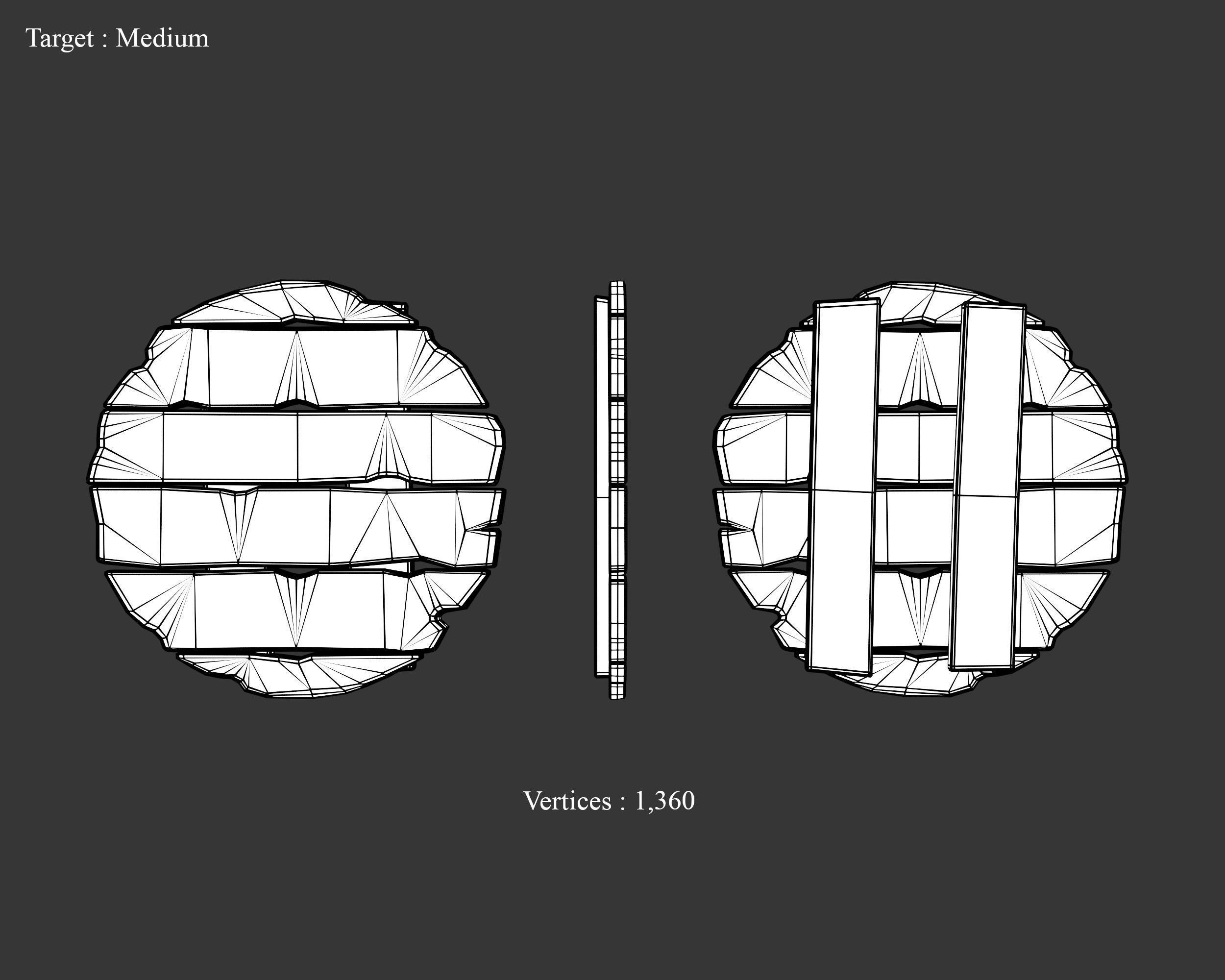 Medieval Training Targets Wooden Low-poly 3D model_7