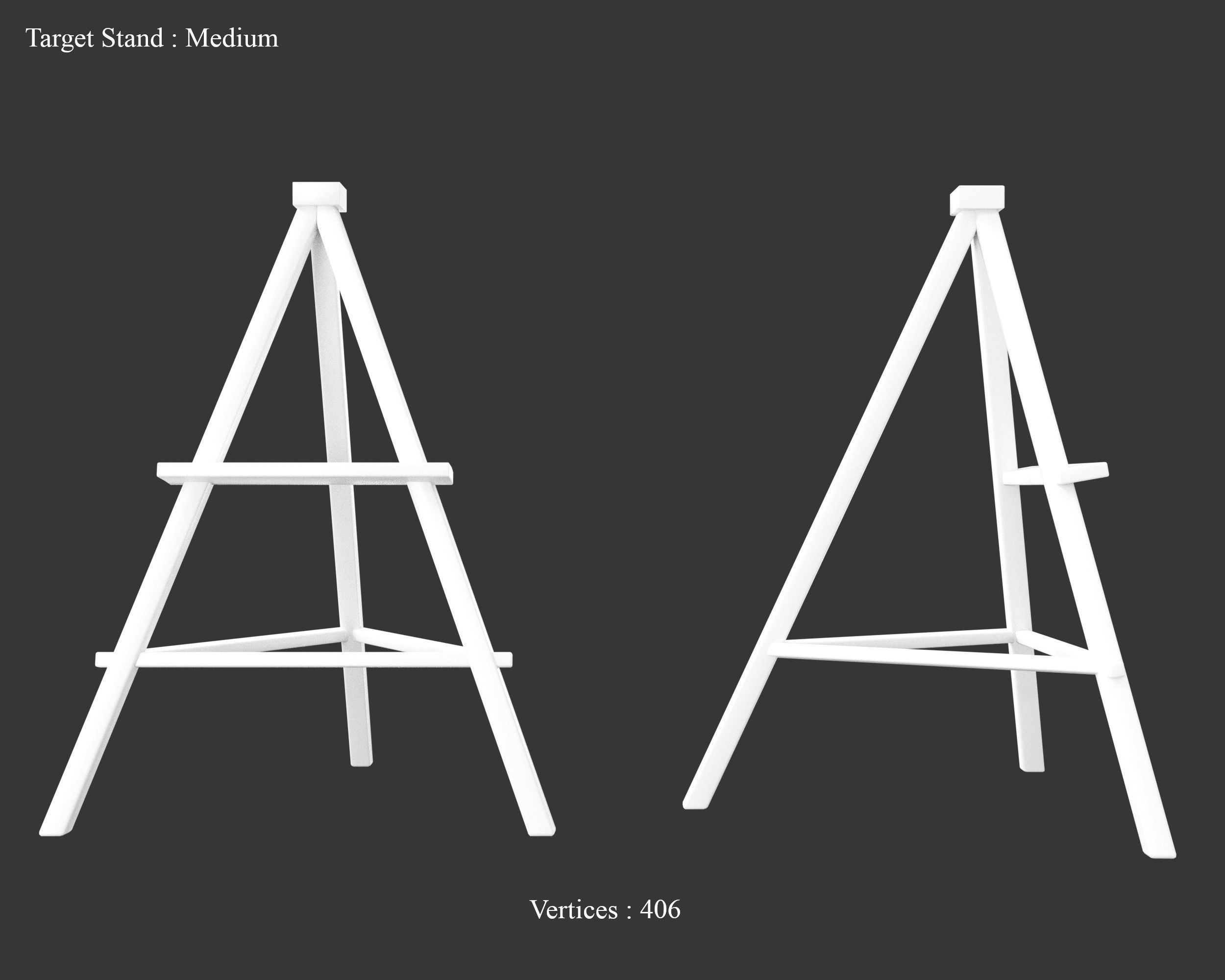 Medieval Training Targets Wooden Low-poly 3D model_15