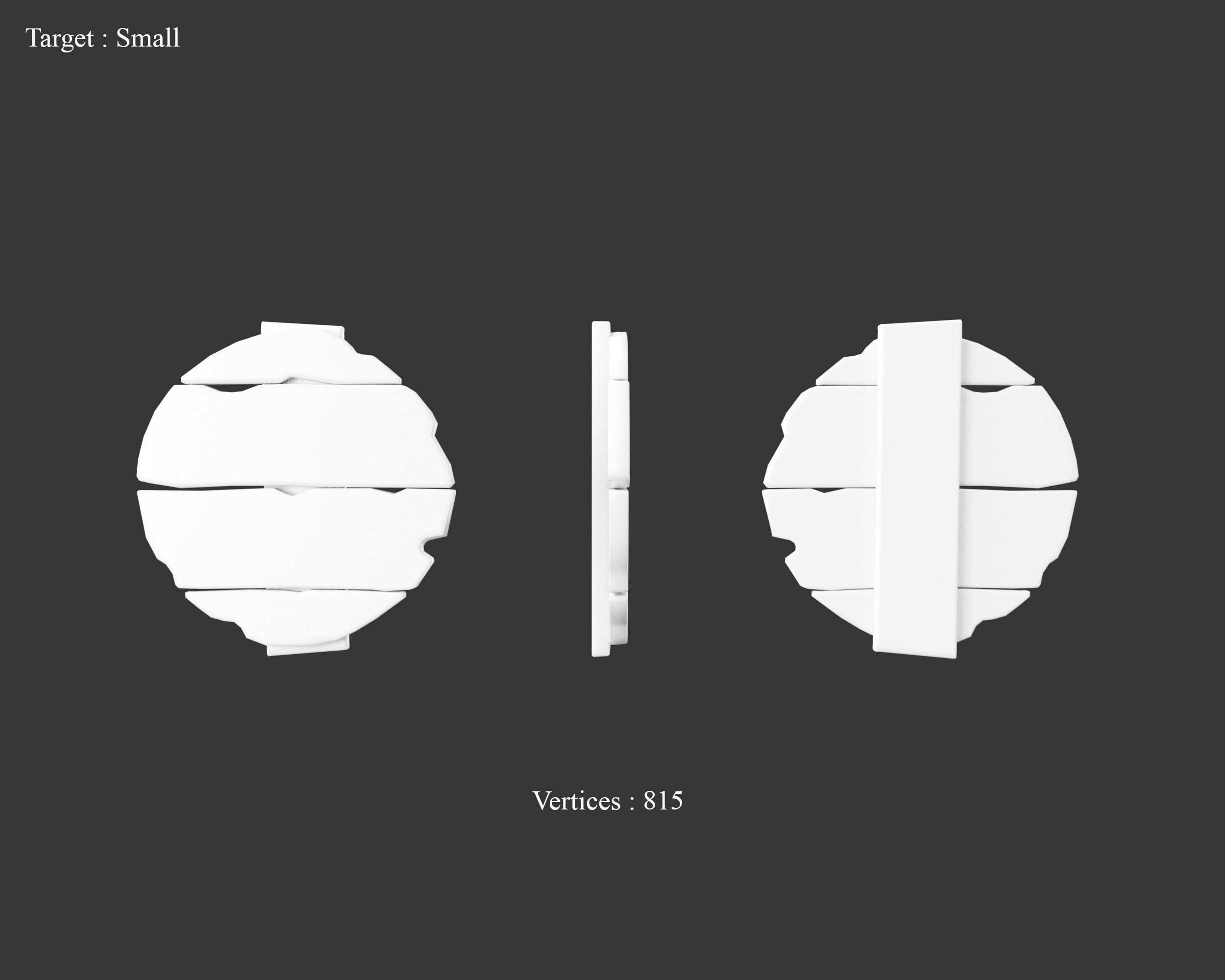 Medieval Training Targets Wooden Low-poly 3D model_9