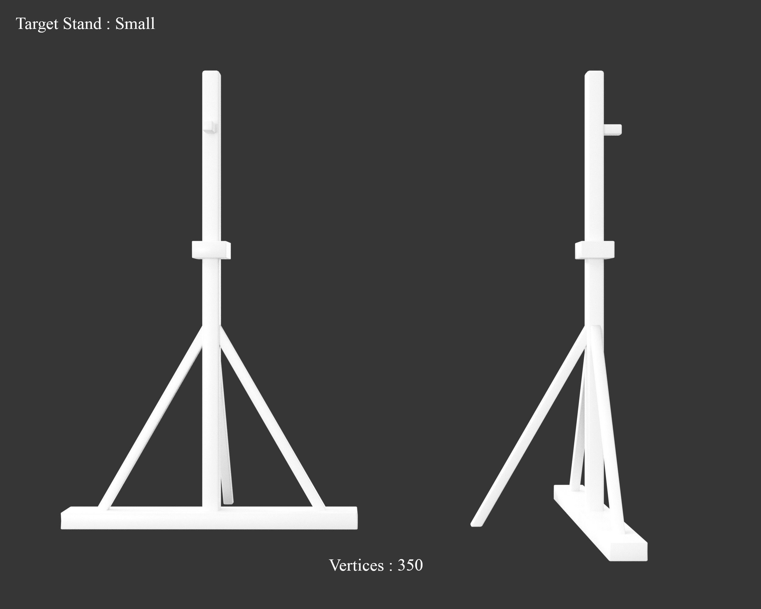 Medieval Training Targets Wooden Low-poly 3D model_18