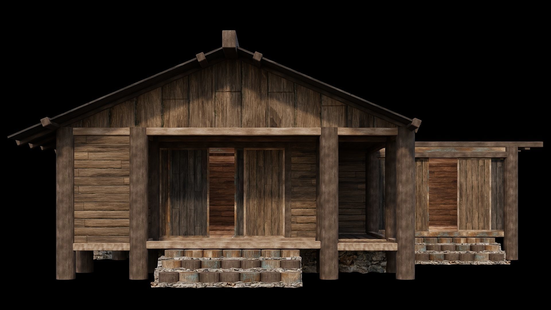 Medieval Houses Pack 19-20-21-22-23-24 - 4K Textures Game Ready Low-poly 3D model_11