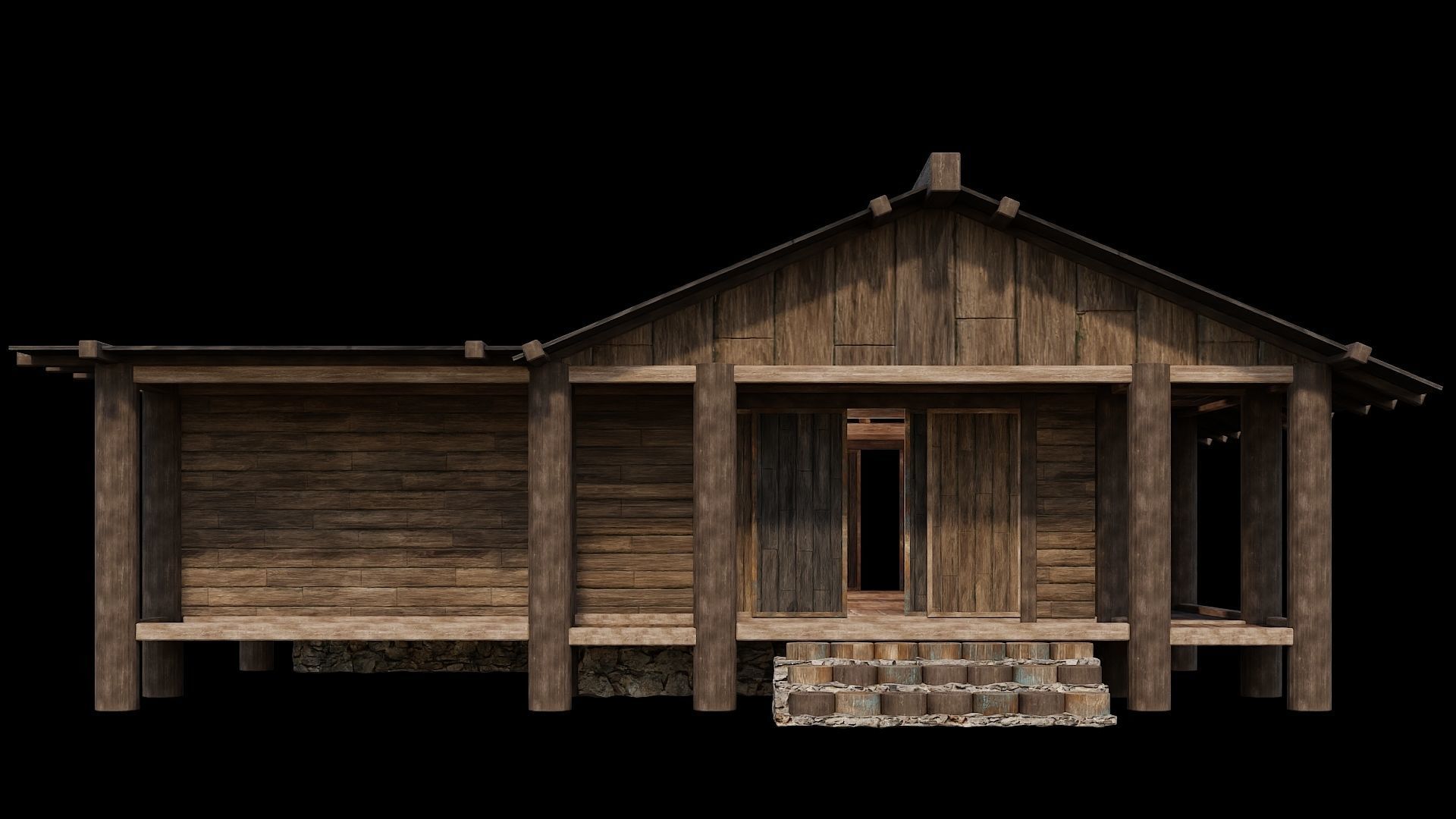 Medieval Houses Pack 19-20-21-22-23-24 - 4K Textures Game Ready Low-poly 3D model_12