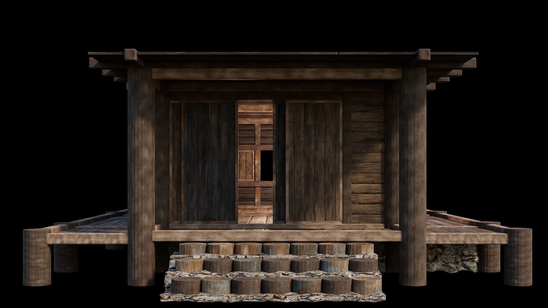 Medieval Houses Pack 19-20-21-22-23-24 - 4K Textures Game Ready Low-poly 3D model_8