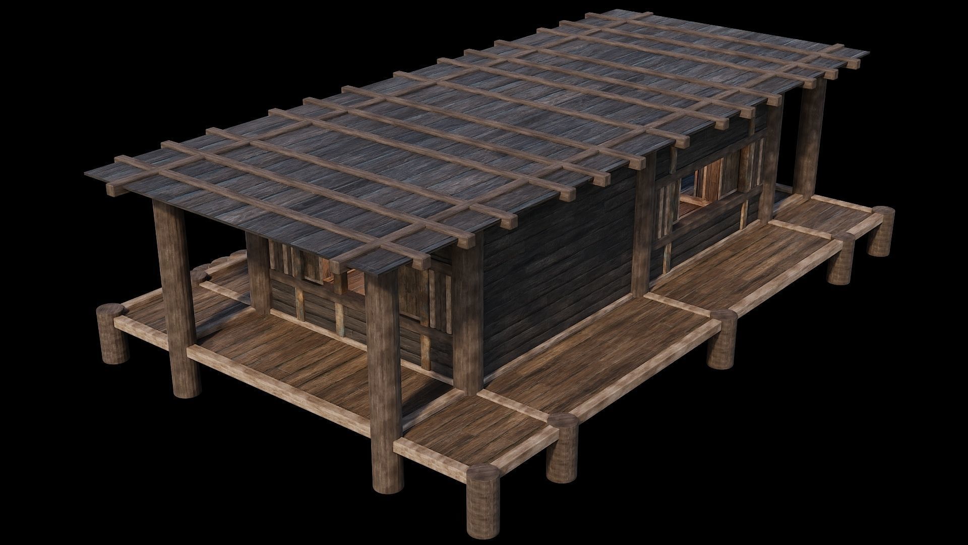 Medieval Houses Pack 19-20-21-22-23-24 - 4K Textures Game Ready Low-poly 3D model_84