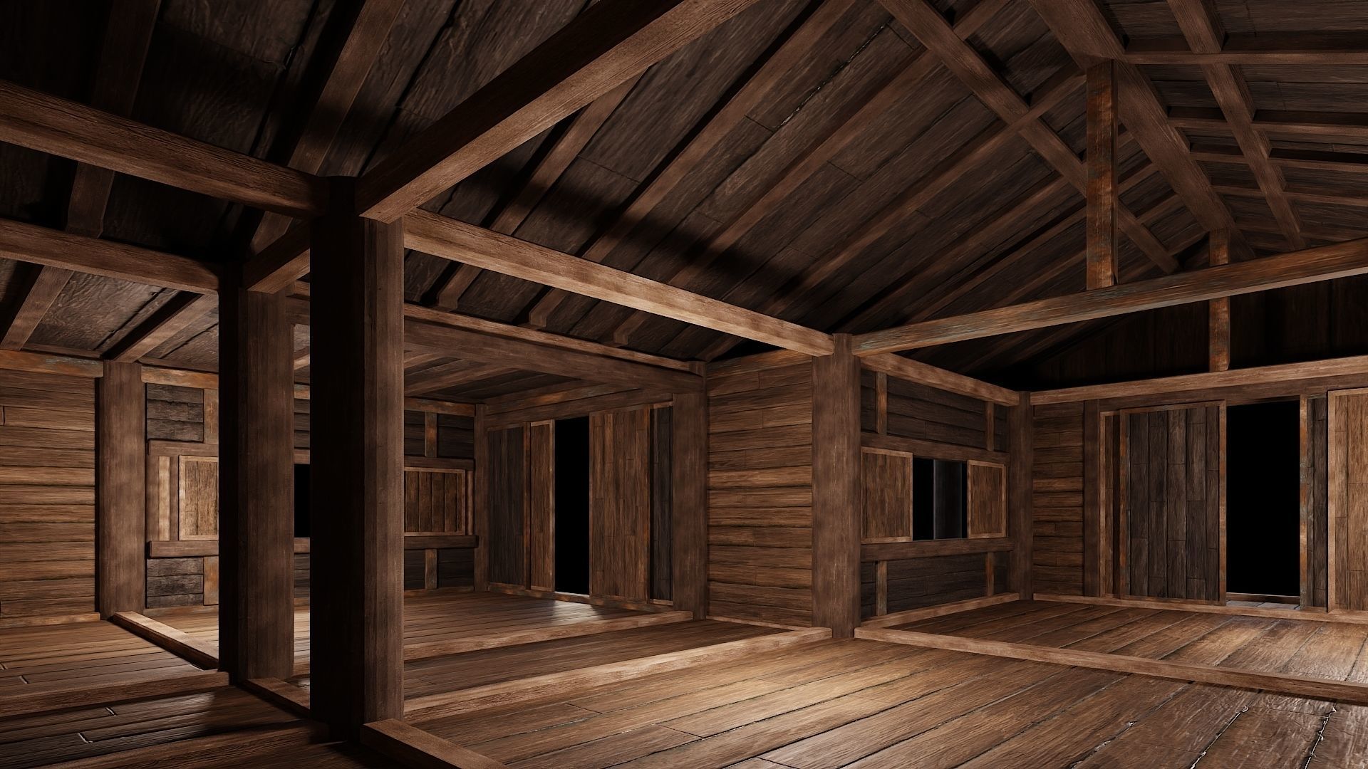 Medieval Houses Pack 19-20-21-22-23-24 - 4K Textures Game Ready Low-poly 3D model_18