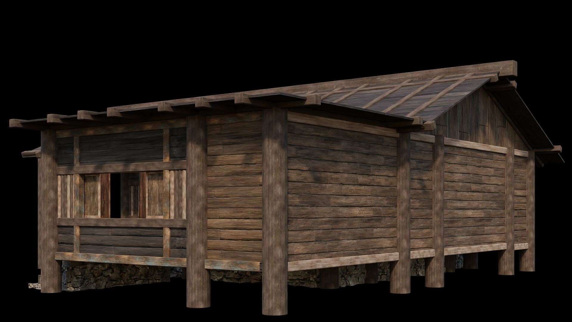 Medieval Houses Pack 19-20-21-22-23-24 - 4K Textures Game Ready Low-poly 3D model_43