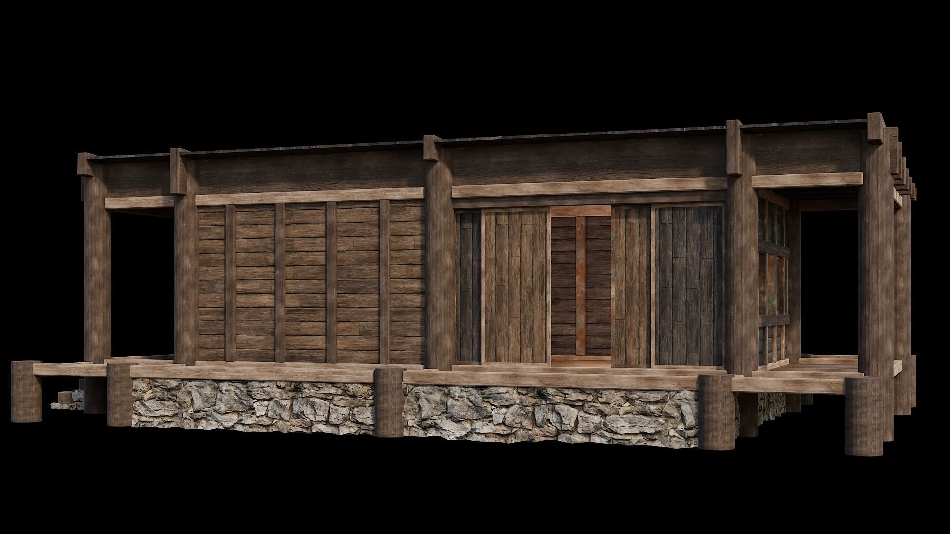 Medieval Houses Pack 19-20-21-22-23-24 - 4K Textures Game Ready Low-poly 3D model_64