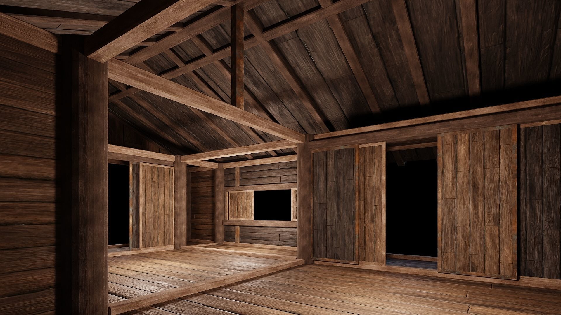 Medieval Houses Pack 19-20-21-22-23-24 - 4K Textures Game Ready Low-poly 3D model_15