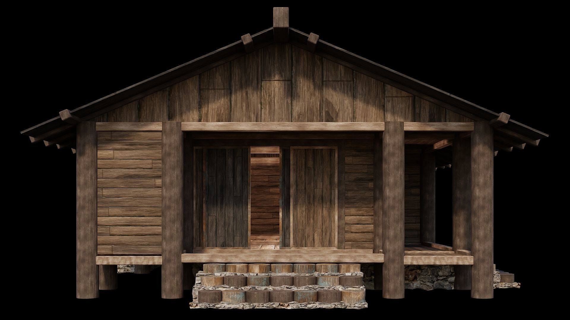 Medieval Houses Pack 19-20-21-22-23-24 - 4K Textures Game Ready Low-poly 3D model_10