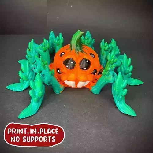 FLEXI PRINT-IN-PLACE PUMPKIN SPIDER ARTICULATED