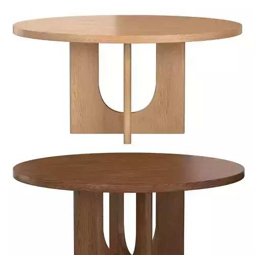 BRETON ROUND DINING TABLE 3D model