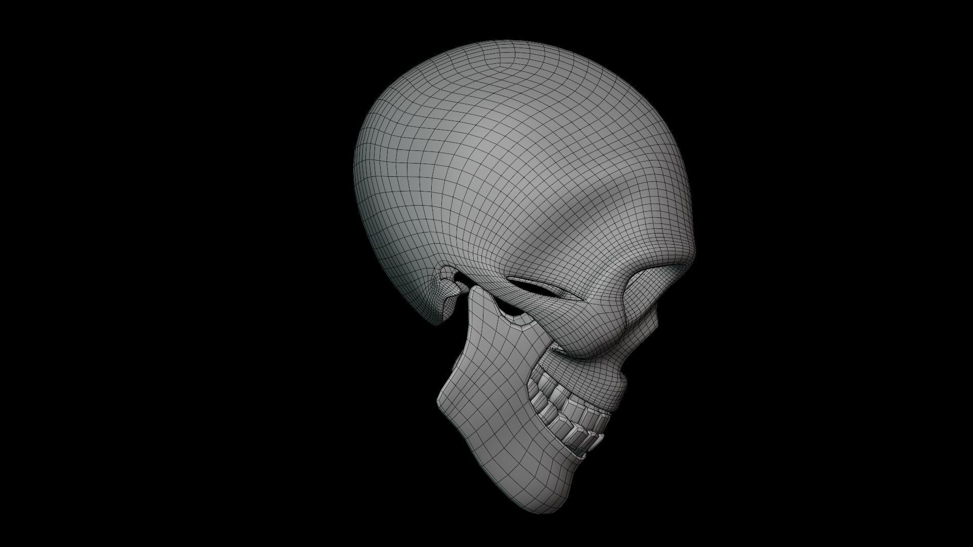 Old Crack Skull With PBR Unity UE V-ray Textures Included Low-poly 3D model_25