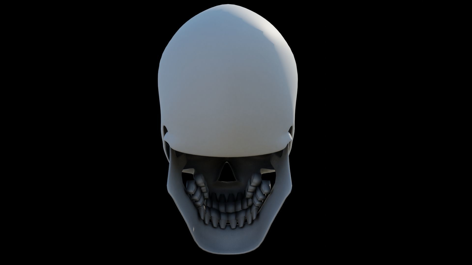 Old Crack Skull With PBR Unity UE V-ray Textures Included Low-poly 3D model_22