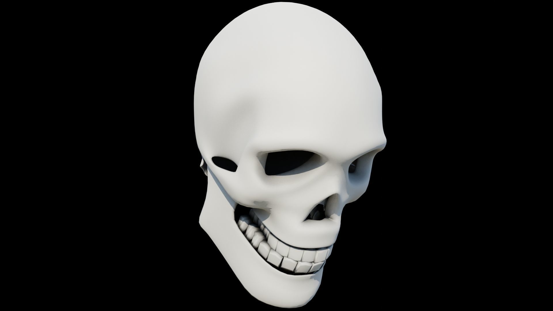 Old Crack Skull With PBR Unity UE V-ray Textures Included Low-poly 3D model_21