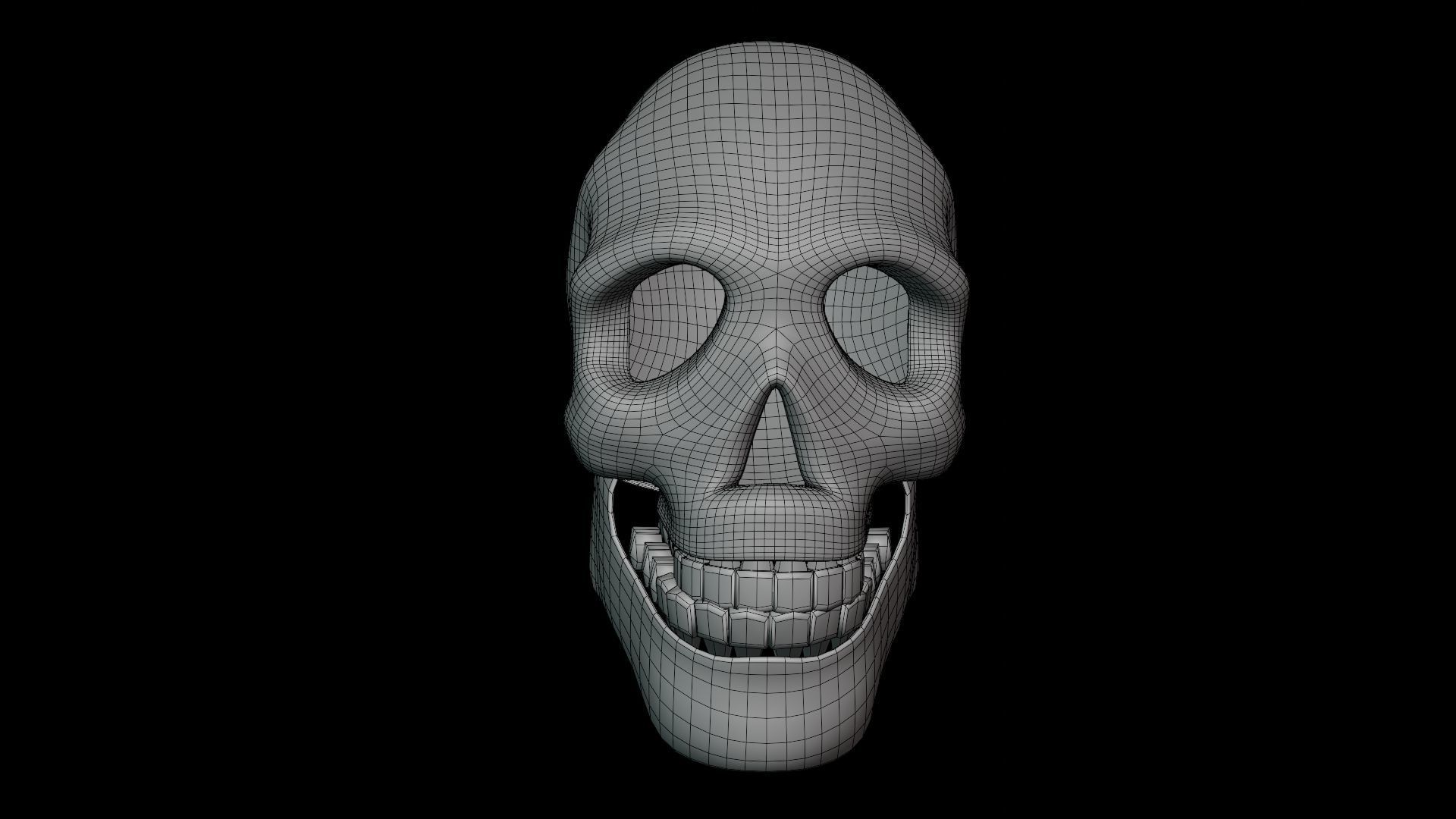 Old Crack Skull With PBR Unity UE V-ray Textures Included Low-poly 3D model_24