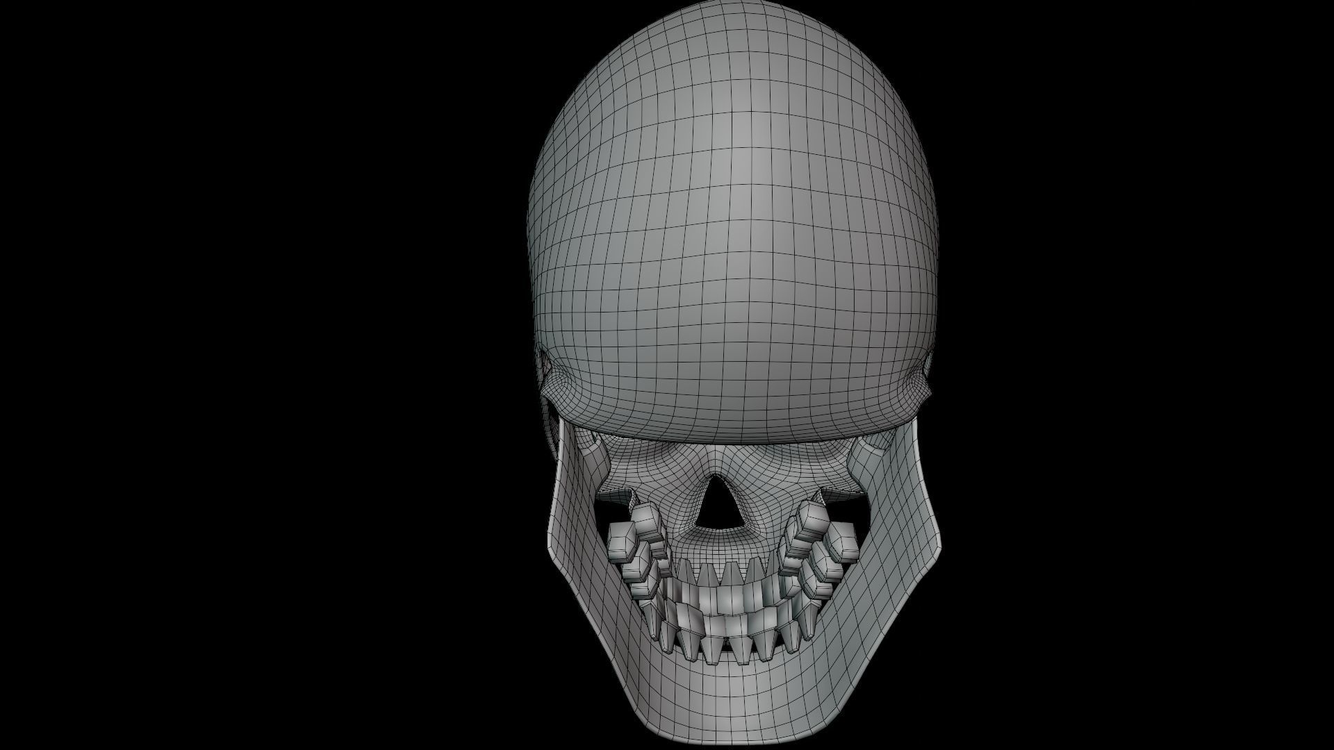 Old Crack Skull With PBR Unity UE V-ray Textures Included Low-poly 3D model_23
