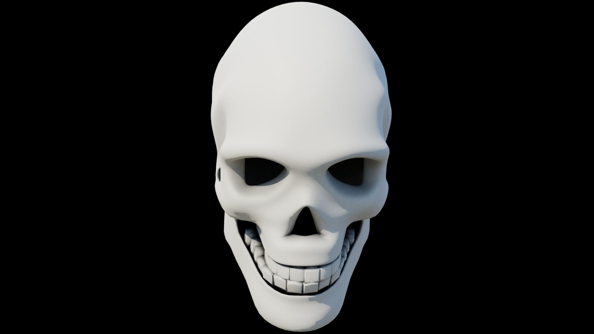 Old Crack Skull With PBR Unity UE V-ray Textures Included Low-poly 3D model_20