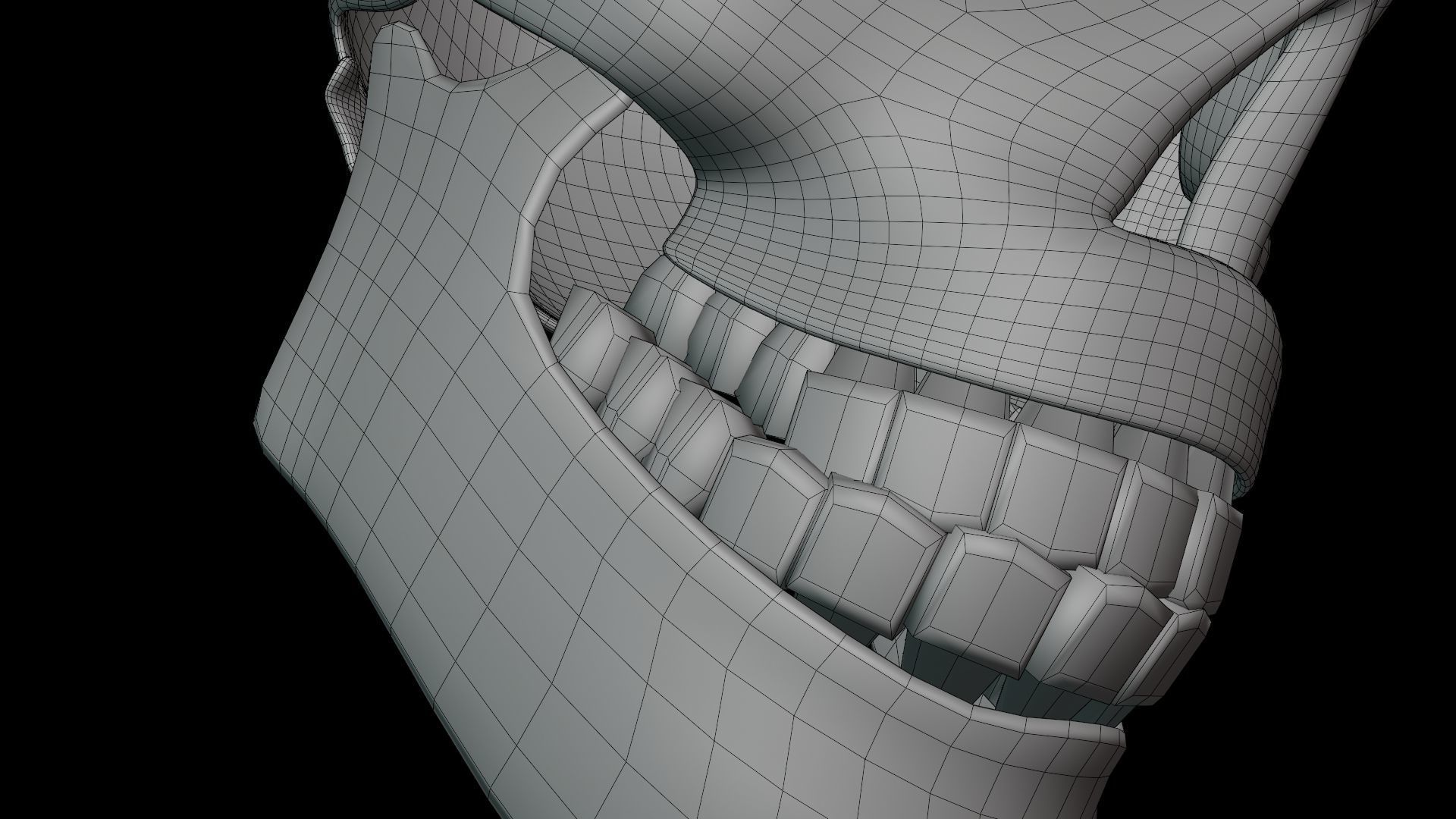 Old Crack Skull With PBR Unity UE V-ray Textures Included Low-poly 3D model_26