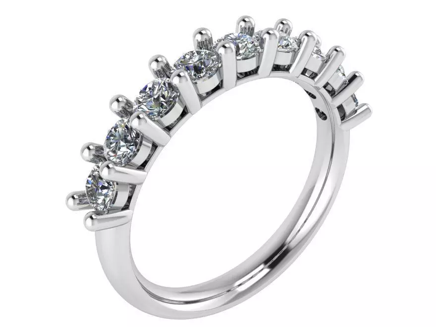 9-Stone diamond ring 2730 3D print model 3D print model_0