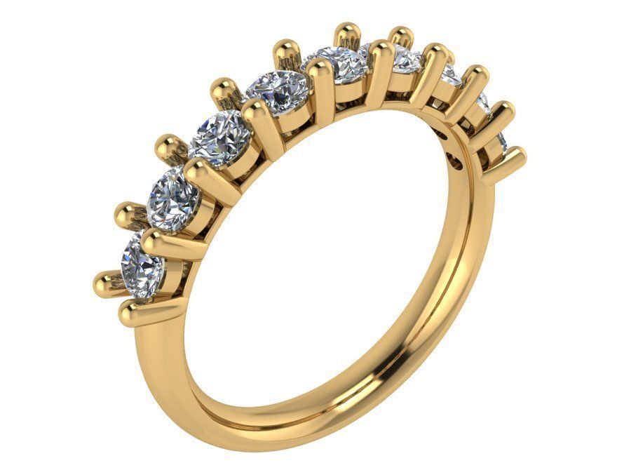 9-Stone diamond ring 2730 3D print model 3D print model_1