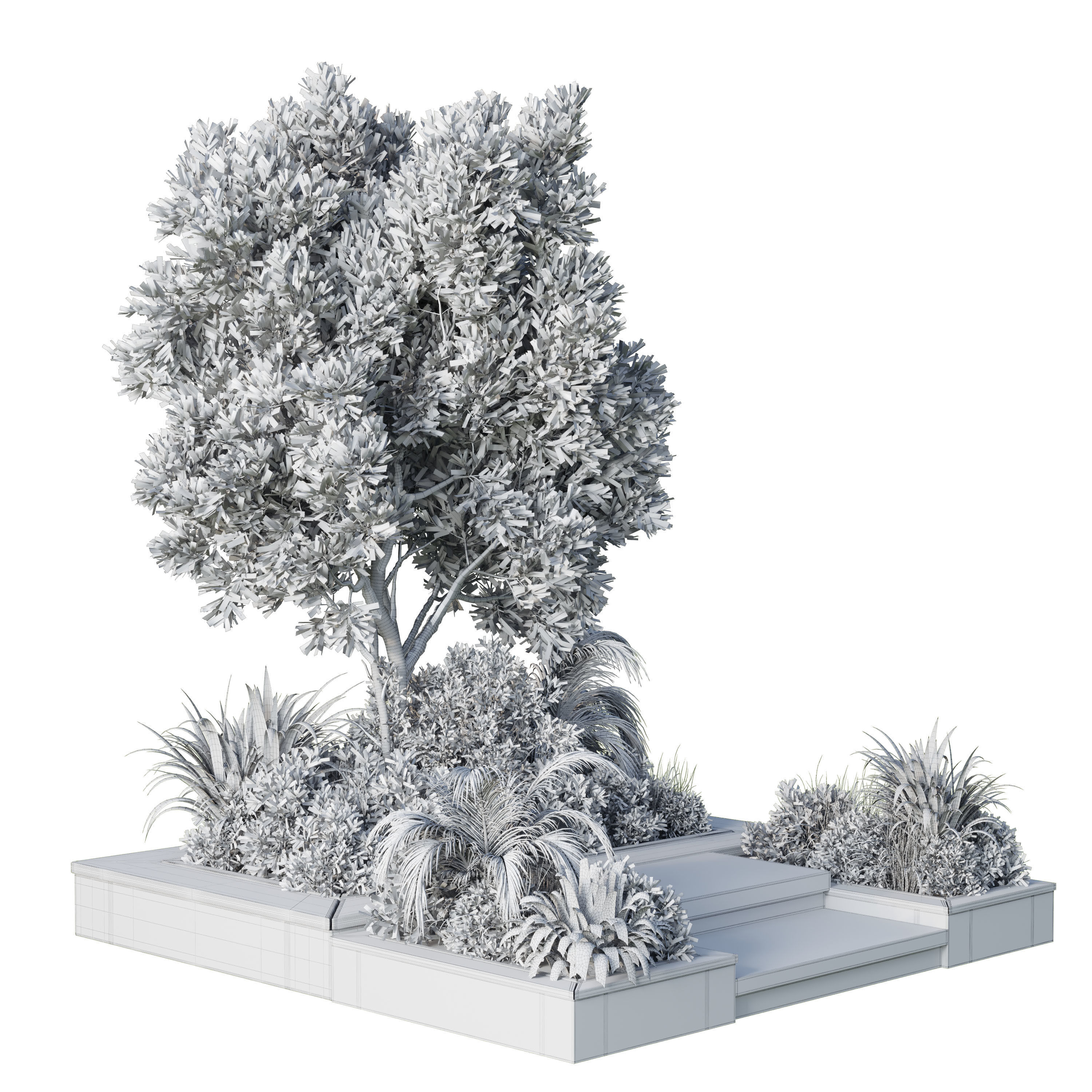 Plants Garden stairs - Outdoor plant Collection 135 Low-poly 3D model_2