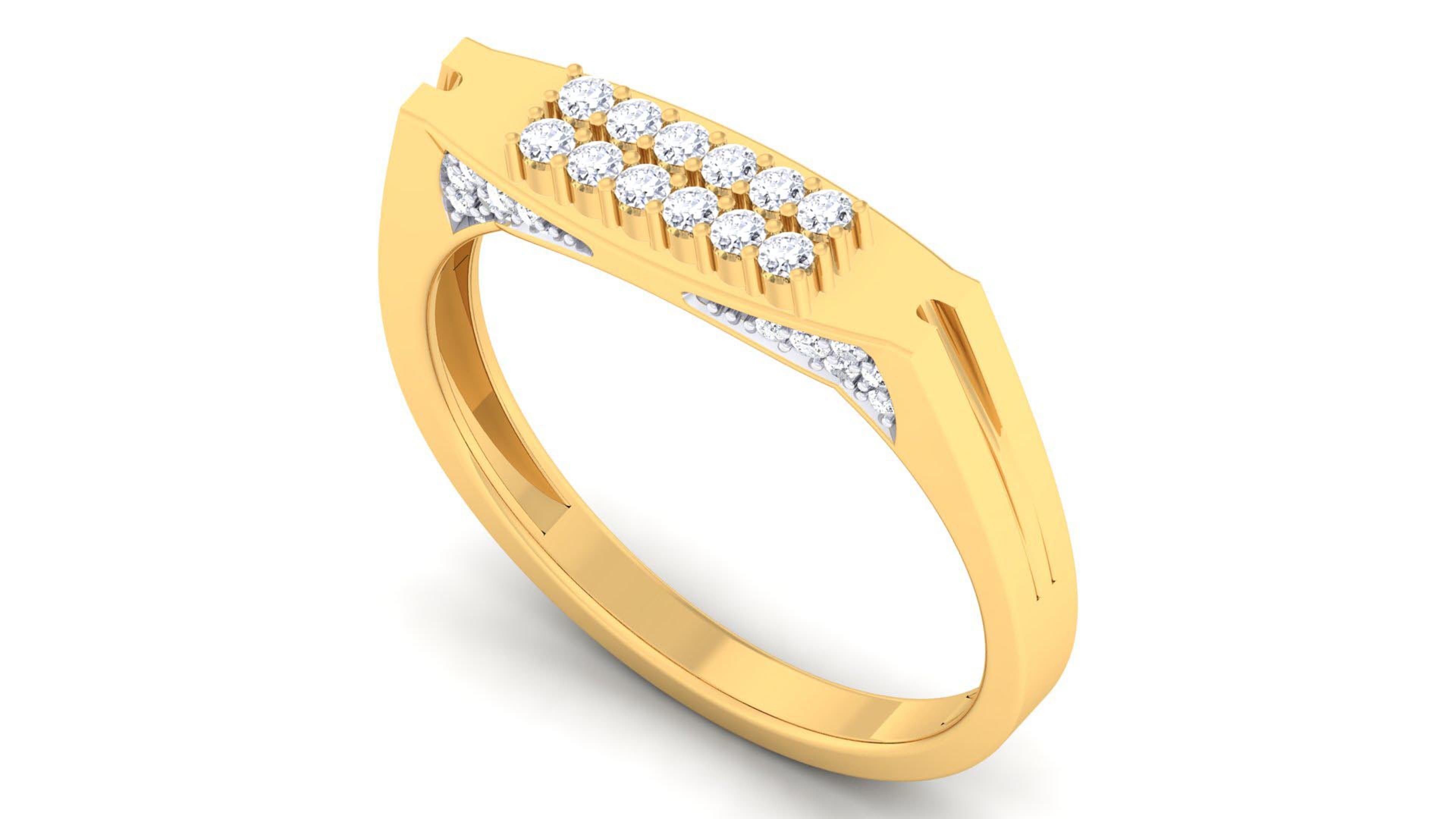 Solitaire Wedding Engagement Rings 3D print model_2